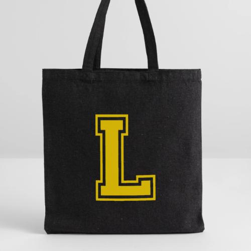Letter L – Capital Athletic Alphabet Monogram - Recycled Tote Bag