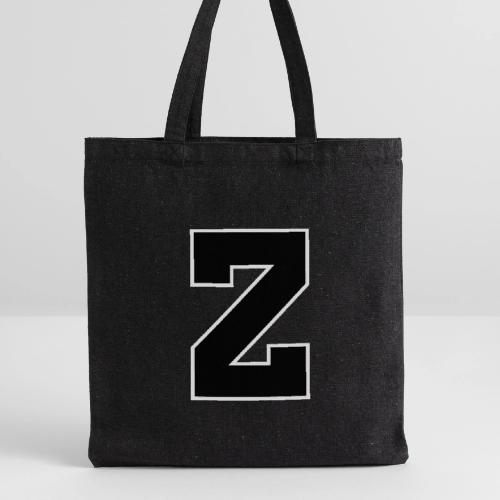 Varsity Letter Z Athletic Font Design - Recycled Tote Bag