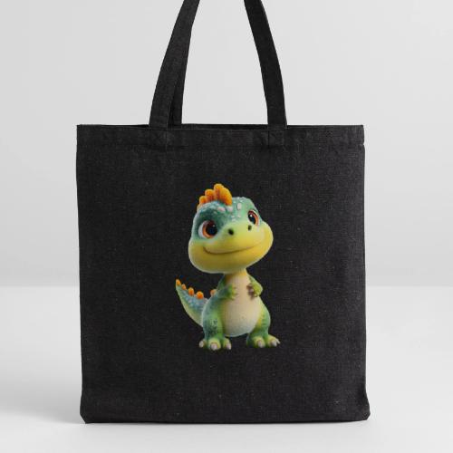 Playful 3D Baby Dinosaur - Recycled Tote Bag