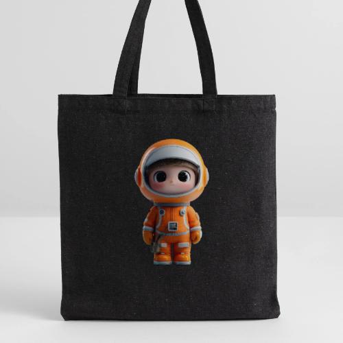 Cute Cartoon Astronaut in Orange Suit - Recycled Tote Bag