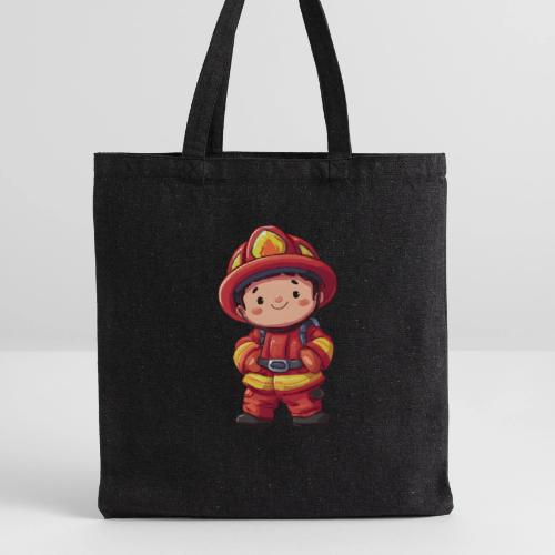 Friendly Firefighter Hero - Recycled Tote Bag