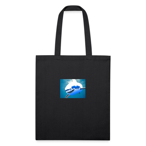 Super Lit Shark Drawing by Adam Tennant - Recycled Tote Bag