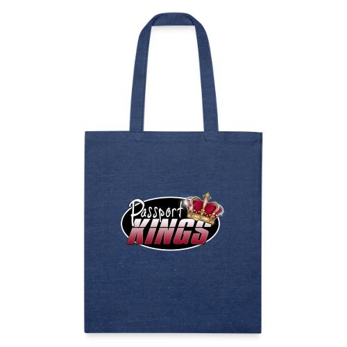 Passport Kings logo for dark shirts - Recycled Tote Bag