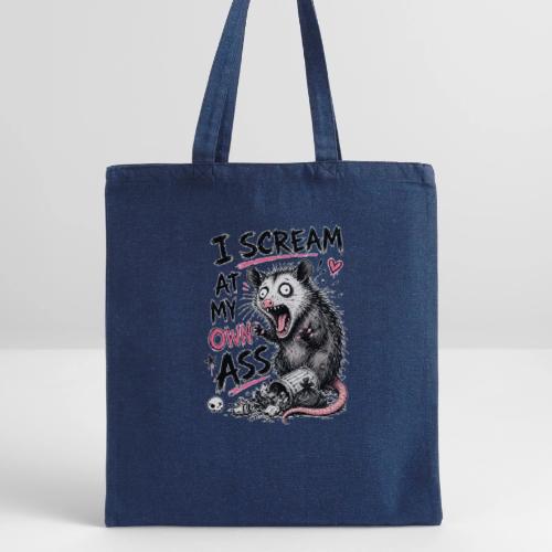 Funny Opossum Screaming Graphic Tee - Recycled Tote Bag