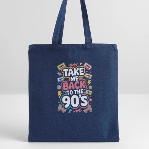Retro 90s Take Me Back Graphic Art - Recycled Tote Bag
