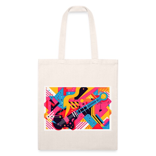 Memphis Design Rockabilly Abstract - Recycled Tote Bag