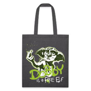 Harry Potter Dobby Est Un Elfe Libre - Tote bag en coton bio et polyester recyclé - gris charbon - Devant