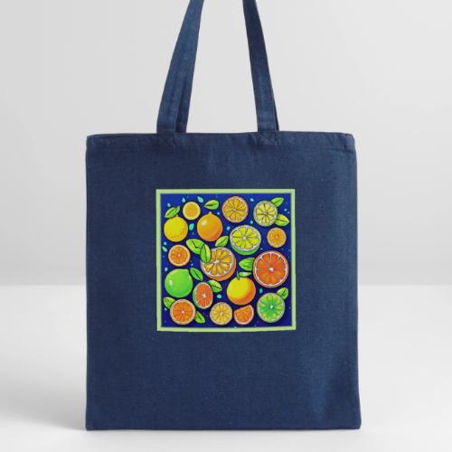 Fresh Citrus Slice Pattern - Recycled Tote Bag