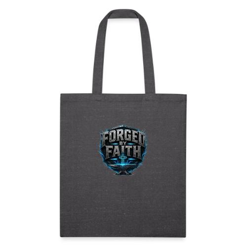 Forged By Faith Cyan Design - Recycled Tote Bag