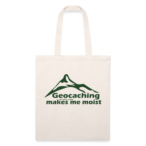 Geocaching in the Rain - Recycled Tote Bag