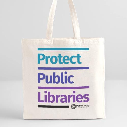 PLA Protect Public Libraries - Recycled Tote Bag