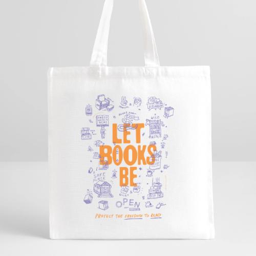 Let Books Be by Mikey Burton - Recycled Tote Bag