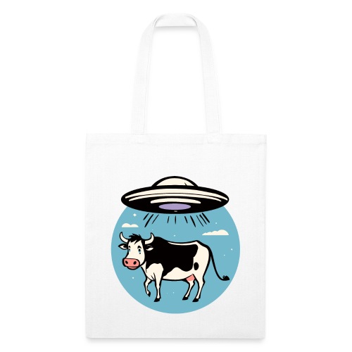 UFO Cow Abduction - Recycled Tote Bag