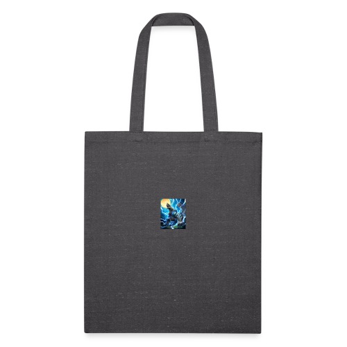 Blue lighting dragom - Recycled Tote Bag