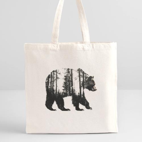 Evergreen Bear Silhouette - Recycled Tote Bag