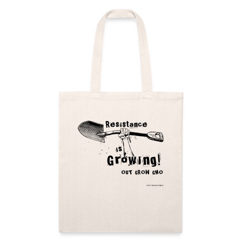 Resistance is Growing with fist png - Recycled Tote Bag