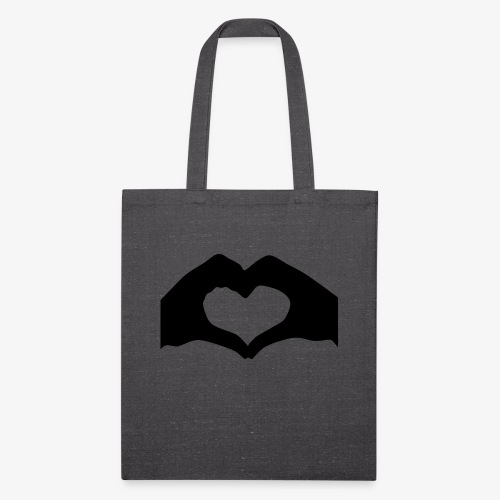 Silhouette Heart Hands | Mousepad - Recycled Tote Bag