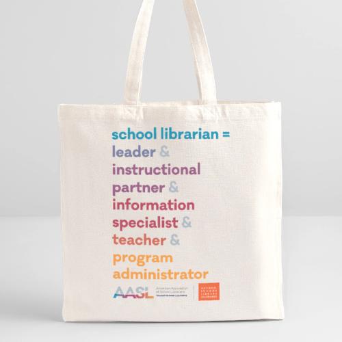 Five Roles of a School Librarian - Recycled Tote Bag
