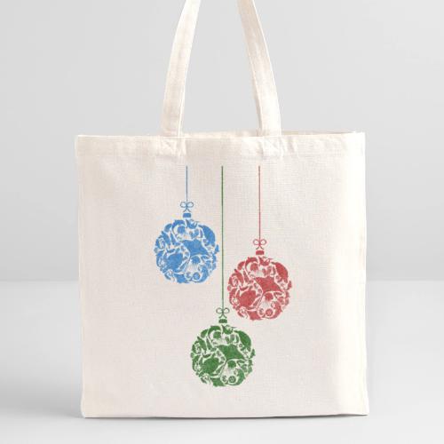 Colorful Coastal Inspired Christmas Ornaments - Recycled Tote Bag