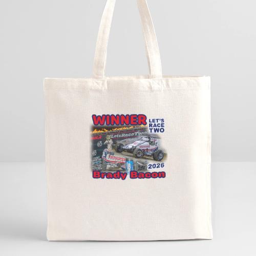 Brady Bacon #LetsRaceTwo Winner - Recycled Tote Bag