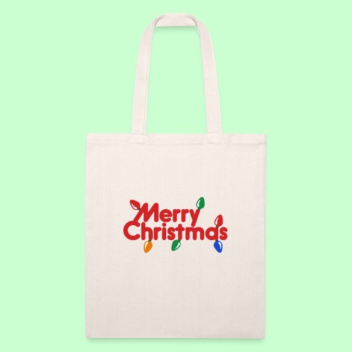 Merry Christmas - Recycled Tote Bag