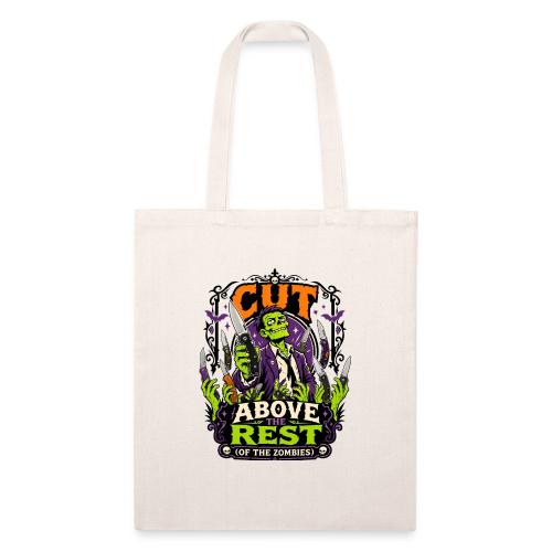 Cut Above The Rest Zombie Pocket Knife Halloween - Recycled Tote Bag