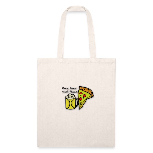 Free Beer and Pizza - Recycled Tote Bag