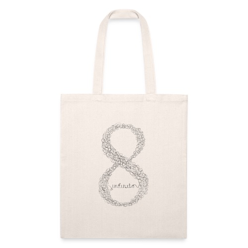 8 infinito line black - Recycled Tote Bag
