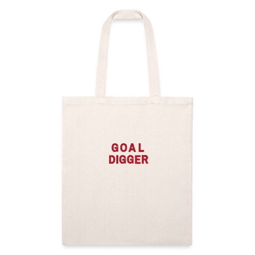 Red Glitter Goal Digger - Recycled Tote Bag