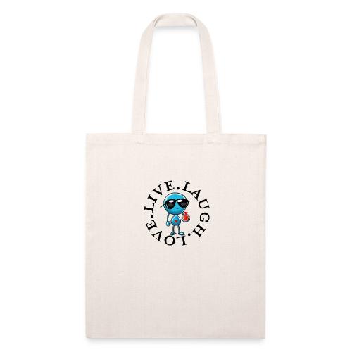 Circle Remember to live laugh love - Recycled Tote Bag