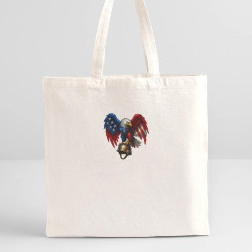 American Flag Bald Eagle - Helmet - Recycled Tote Bag