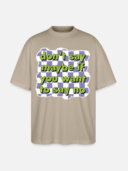 Assertive Choice Checkerboard Tee - Stanley/Stella Blaster Oversized T-Shirt - stone
