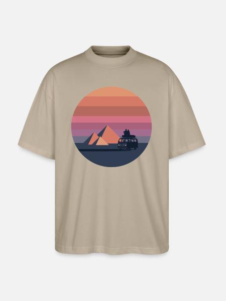 Volkswagen VW T2a Camper With Pyramids - Stanley/Stella Blaster Oversized T-Shirt  - stone
