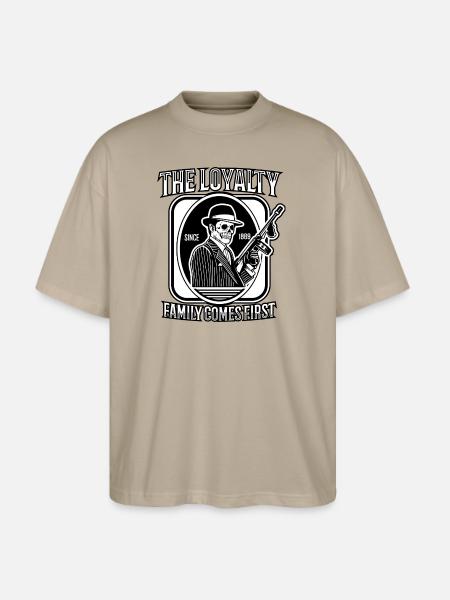 Loyalty Family Comes First - Stanley/Stella Blaster Oversized T-Shirt - stone
