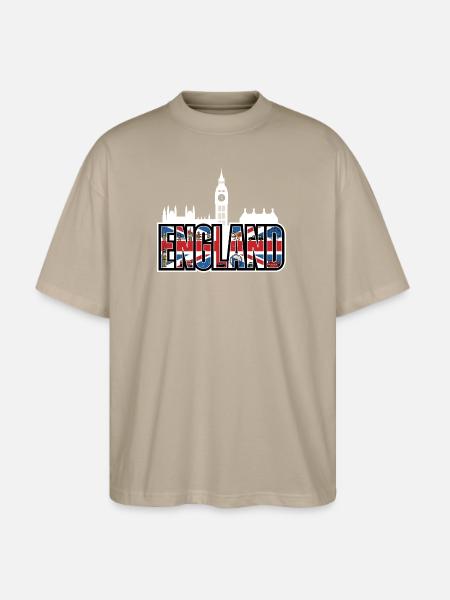England - Stanley/Stella Blaster Oversized T-Shirt - stone