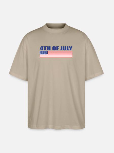 4Th Of July - Stanley/Stella Blaster Oversized T-Shirt - stone