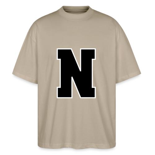 Varsity Letter N Athletic Font Graphic - Stanley/Stella Blaster Oversized T-Shirt 