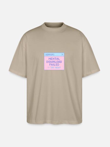 Pastel Glitch Error Window - Stanley/Stella Blaster Oversized T-Shirt - stone