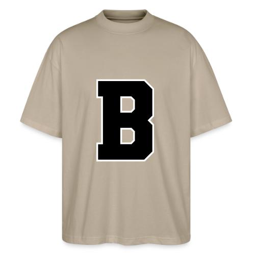 Varsity Letter B Athletic Alphabet Graphic - Stanley/Stella Blaster Oversized T-Shirt 