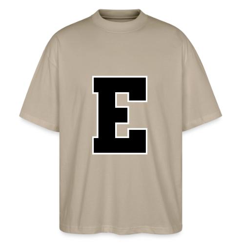Varsity Letter E Collegiate Font Graphic - Stanley/Stella Blaster Oversized T-Shirt 