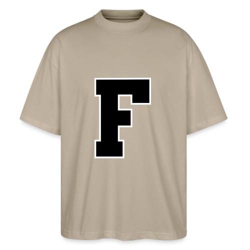 Varsity Letter F Athletic Monogram - Stanley/Stella Blaster Oversized T-Shirt 