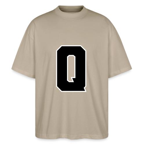 Varsity Letter Q Collegiate Font Graphic - Stanley/Stella Blaster Oversized T-Shirt 