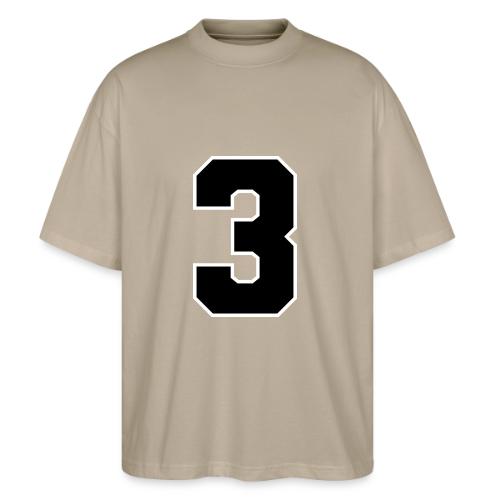 Varsity Number 3 Athletic Font - Stanley/Stella Blaster Oversized T-Shirt 