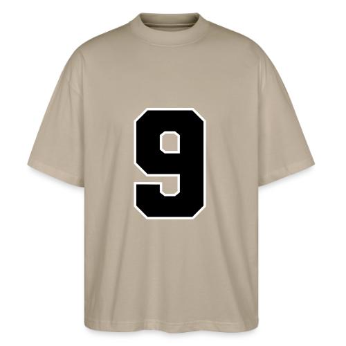 Varsity Number 9 Athletic Font - Stanley/Stella Blaster Oversized T-Shirt 