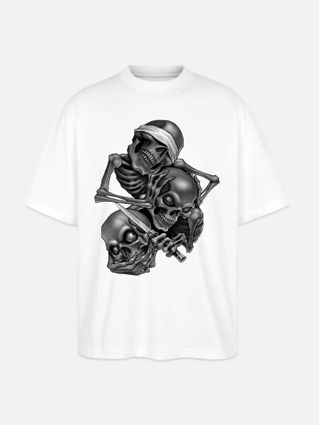 So No.Speak No.Hear No - Stanley/Stella Blaster Oversized T-Shirt - white