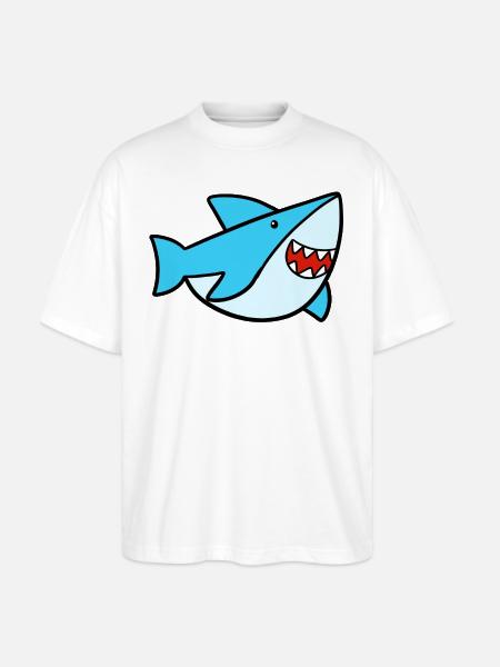 Sweet Shark - Stanley/Stella Blaster Oversized T-Shirt  - white