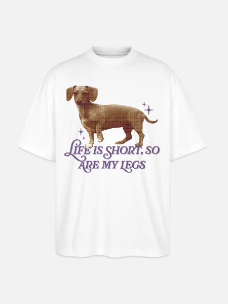 Life Is Short  - Stanley/Stella Blaster Oversized T-Shirt  - white