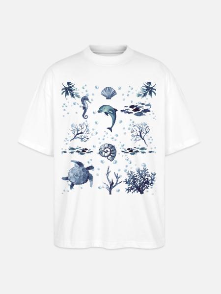 Under the Ocean - Stanley/Stella Blaster Oversized T-Shirt - white