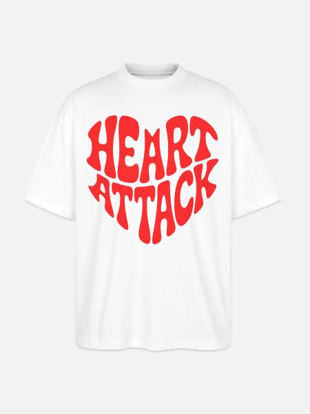 HEART ATTACK - Stanley/Stella Blaster Oversized T-Shirt - white