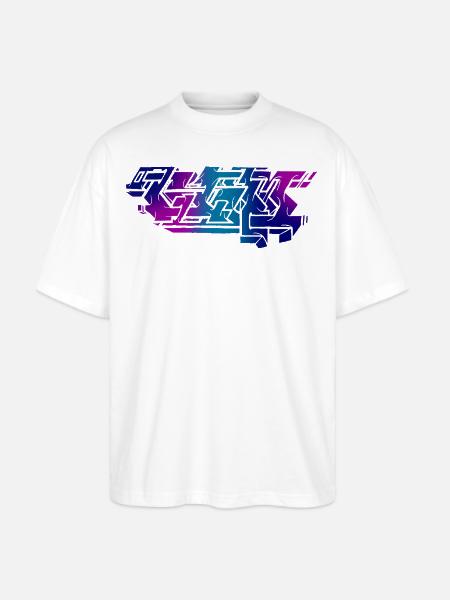 Graffiti Piece - Dark - Stanley/Stella Blaster Oversized T-Shirt - white